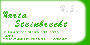 marta steinbrecht business card